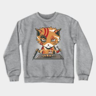 yakuza cat Crewneck Sweatshirt